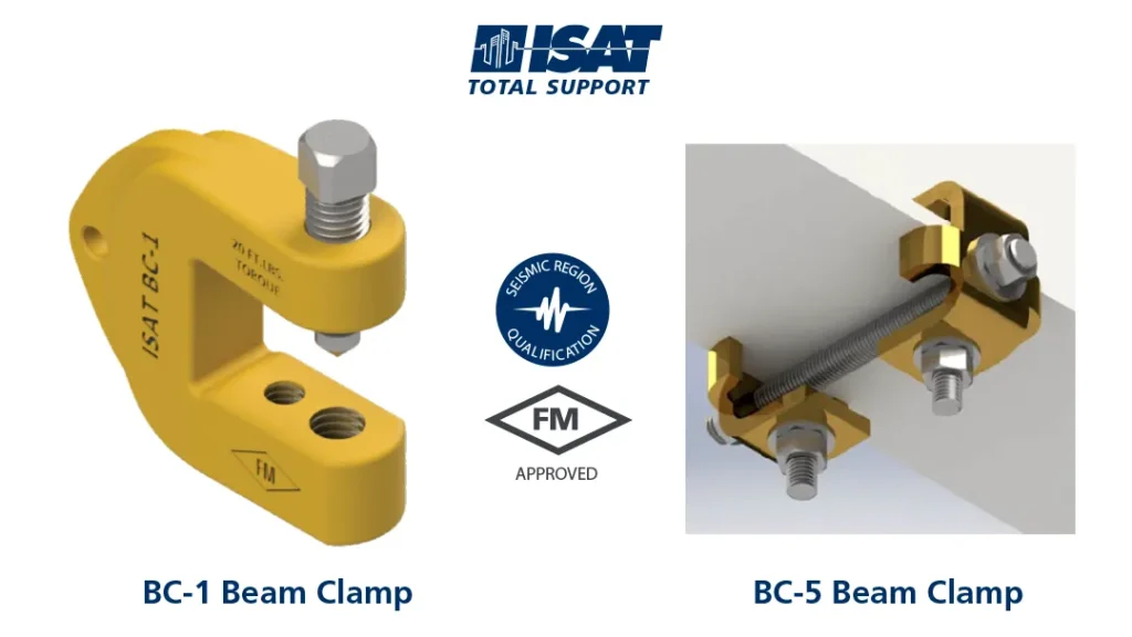 ISAT New Seismic Beam Clamps BC-1, BC-5