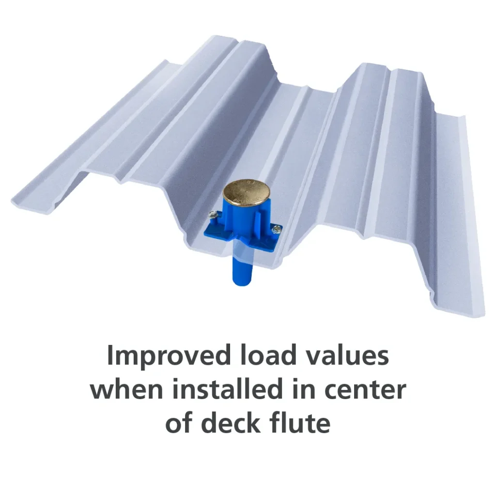 SDI-2 Inserted into steel deck lower flute